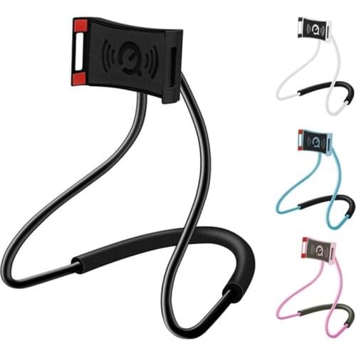 360 Degree Phones Adjustable Holder Hanging Neck Lazy Cellphone Mount Accessories For iPhone Xiaomi Mobile Phone Holder Stand