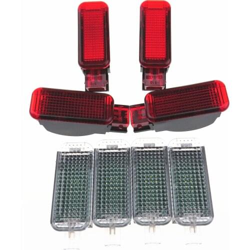 SCJYRXS 3AD947409 3AD 947 409 8KD947411 Fit for Q3 Q5 A4 S4 A5 A6 LED Interior Footwell Lights + Red Warning Light