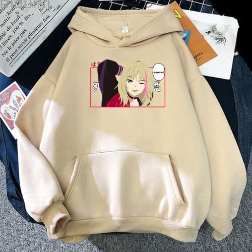 Wonder Egg Priority Anime Hoodies Women Kawai Rika Print Cool Girl Carton Loose Sweatshirt Aesthetic Kawaii Streetwears Colors12