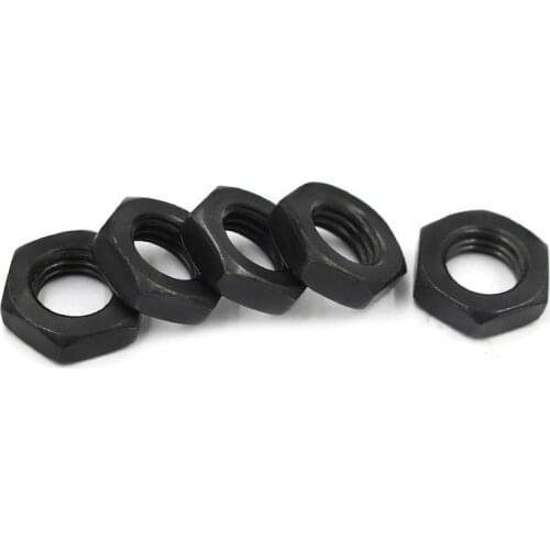 Thin Nuts M6 M8 M10 M12 Black Steel Nut Hex