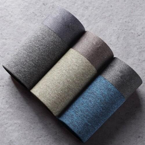 Mens Graphene boxer Underwear 3Pcs/Lot Pure Cotton Elastic Waistband Male Panties 3A Grade Antibacterial No Trace Soft Breathab