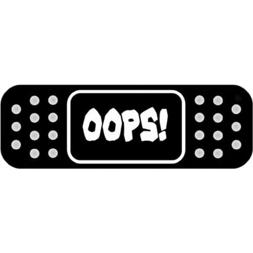 Dawasaru Fun Oops! Band Aid Car Stickers Cover Scratch Decals Suitcase Laptop Truck Motorcycle Auto Accessories PVC,15cm*5cm