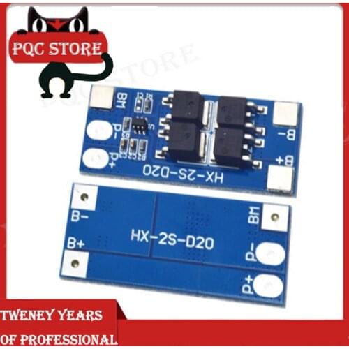2S 7.4V 18650 lithium battery protection board 8.4 V battery protection board 13A working current 20A current-limiting
