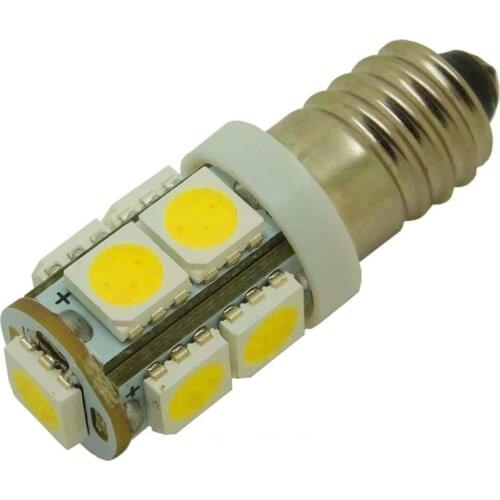 E10 9 SMD 5050 1.2W White 10mm Screw LED Light Bulb Car Lamp 12V
