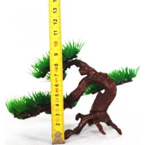 10pcs/lot Small-Scale Artificial Guest-Greeting Pine Aquarium Fish Tank Landscape Decoration Reception Potted Ornament Wholesale