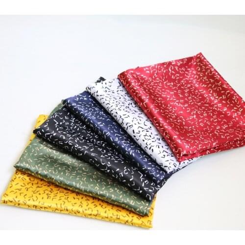 100cm*148cm Music Note Printed Satin Polyester Fabric Sewing Clothing Bag Dress Lining Material