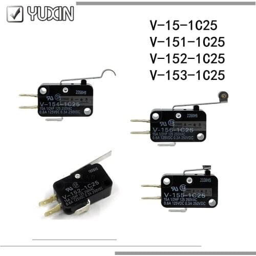 20PCS micro switch V-15-1C25 V-151-1C25 V-152-1C25 V-153-1C25 V 154 1C25 V-155-1A5 V-155-1A6 V 155 1A65 V-15-1A5
