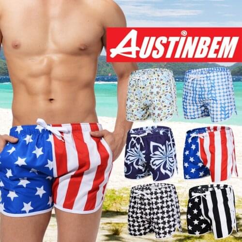 2018 brand AUSTINBEM new style men surf sexy swim pants Quick-drying Beach shorts Men Expert beach shorts men sports shorts