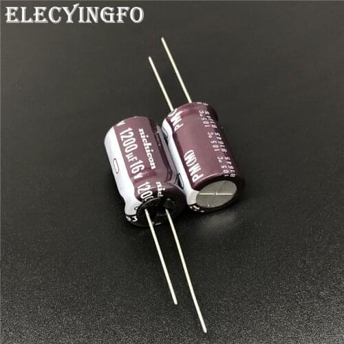 5pcs/50pcs 1200uF 16V NICHICON PM Series 12.5x20mm 16V1200uF Low Impedance Aluminum Electrolytic capacitor