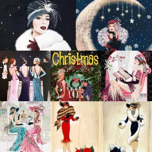 Noble Woman DIY Full Round Drill 5D Diamond Painting Characters Series Home Decoration Gift Diamond Painting Hanging Painting