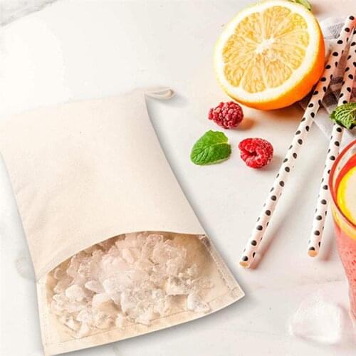 Canvas Ice Bag Crushed Ice Bag Bartender Kit Bar Tools Kitchen Pure Cotton Cottonseed Crushed Ice Bag Bartender Crushed Ice Bag