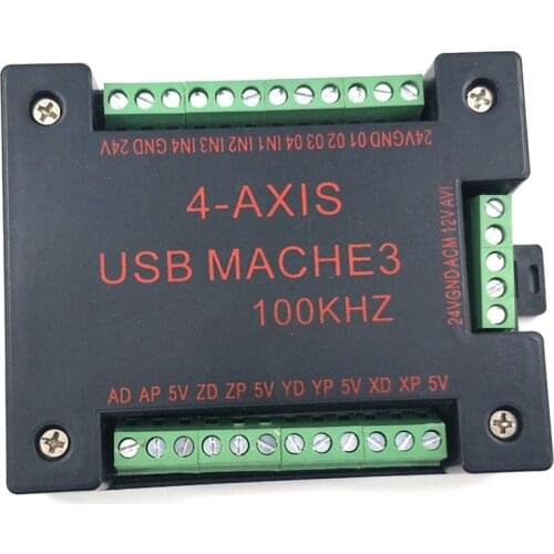 CNC USB MACH3 100Khz Breakout Board 4 Axis Interface Driver Motion Controller