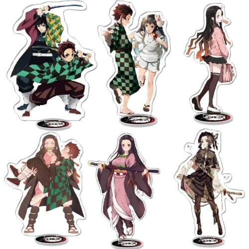 Demon Slayer: Kimetsu No Yaiba amado Nezuko Agatsuma Zenitsu Acrylic Stand Figure Model Plate Decoration Cosplay Gift Collection