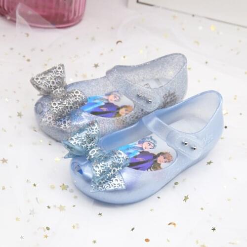 2020 Mini Melissa Ultragirl + Snow Princess Girl Jelly Shoes Sandals Melissa Sandals Kids Non-slip Summer Girl Toddler Shoes