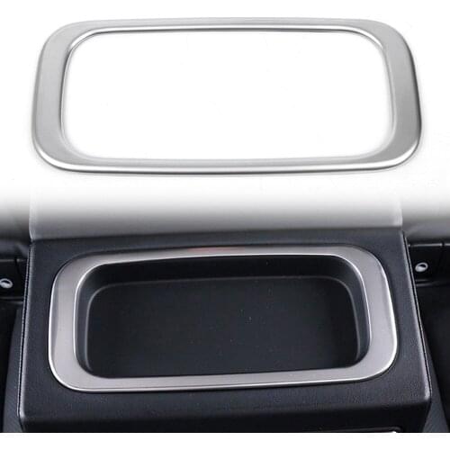 For Volvo XC60 Second Generation 2018 2019 Car Styling Steel Silver Interior Rear Tail Row Water Cup Holder Cover