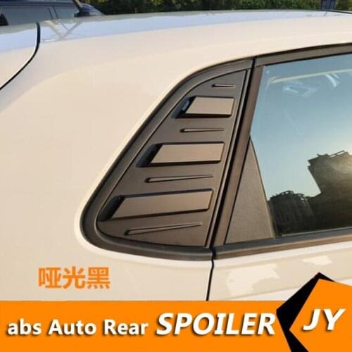 For VW polo plus 2019-2020 Sedan ABS Back triangle Rear Door Window shades Louver Frame Window Sill Molding Cover Sticker Trim