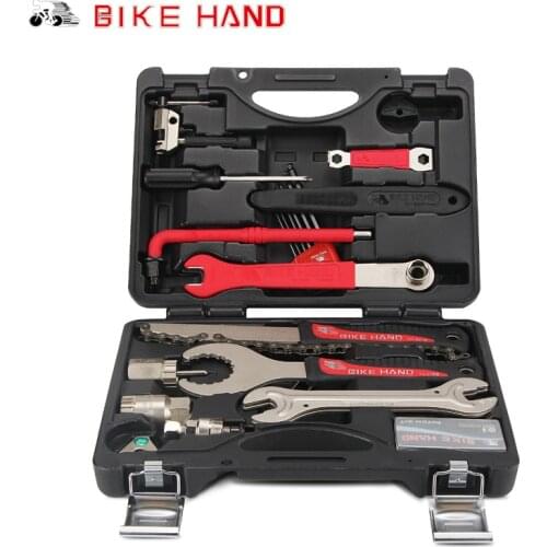 BIKE HAND YC-728 Professional Maintenance Toolset 18 in 1 Combination Suit Bicycle Repair Multi-function Case