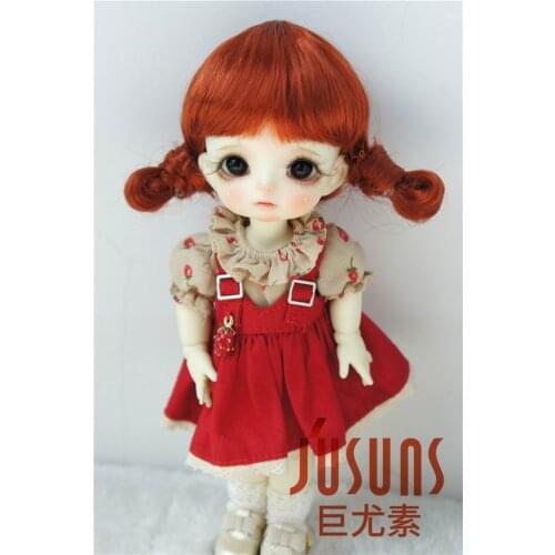 JD142B 1/8 1/6 Lovely two pony Synthetic mohair wig size 5-6 inch 6-7inch fashion doll wigs doll accessories