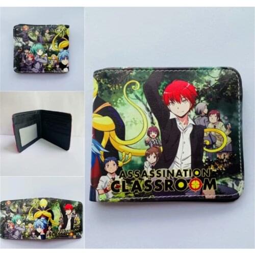 Anime Assassination Classroom Logo Wallet New Student Personality Coin Purse Boys Girls New Double Fold Wallet