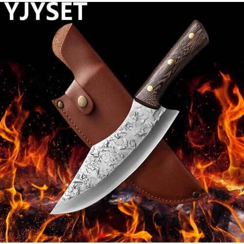 Forged Boning Knife Butcher Knife Kitchen Stainless Steel Meat Chopping Knife Serbian Chef Slicing Cutter Knife Cooking Tools