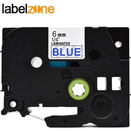 6mm blue on clear tze113 Compatible Brother p-touch printers tze-113 tz113 tz-113 tz tze 113 label tape ribbon for ptouch maker