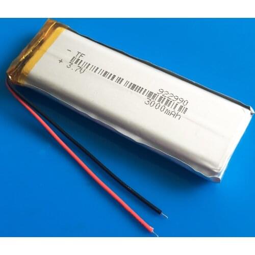 3.7V 3000mAh lithium polymer lipo rechargeable battery 922990 for GPS DVD PDA PAD power bank Tablet PC e-book camera tablet