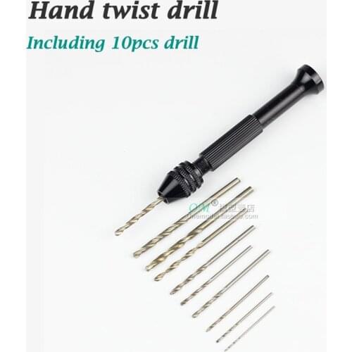 M./-Hand Drill Mini HandTwist Drill Bit/DIY tools / 0.3-3.8mm hole drilling twist twist hand twist drill