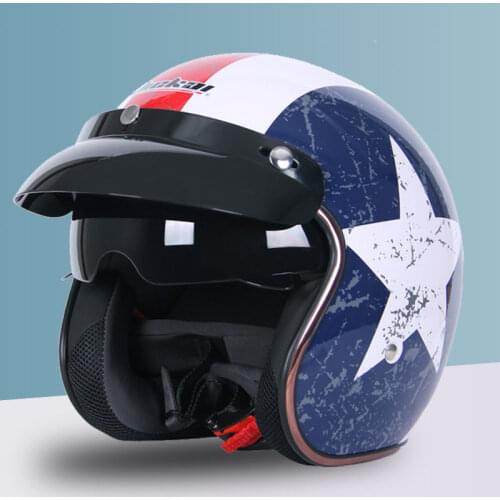 Motorcycle helmet jet Vintage helmet Open face retro 3/4 half helmet casco casque moto capacete motociclismo dirt bike helm