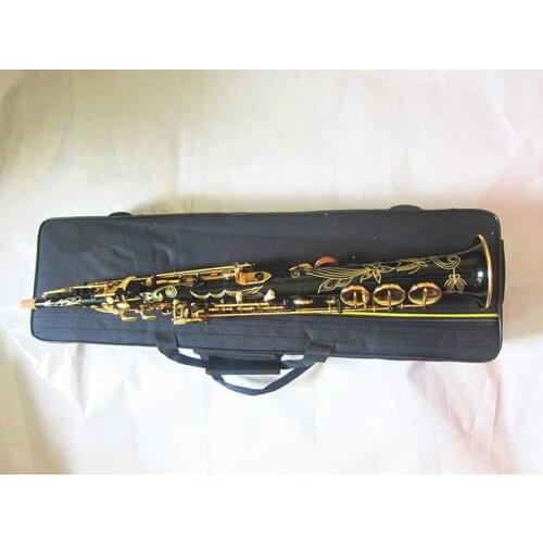 Music Fancier Club Saxophone Soprano Professional Soprano Sax Custom Black Lacquer Mouthpiece Reeds Neck With Case