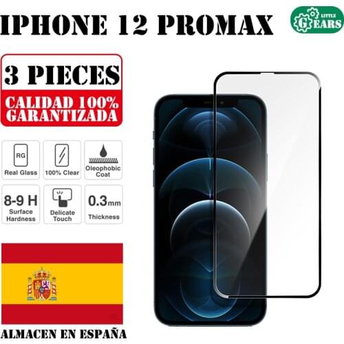 IPhone 12 Pro Max 6.7 "Set 3 PCs full tempered glass screen Protector anti-scratch protection Ultra slim