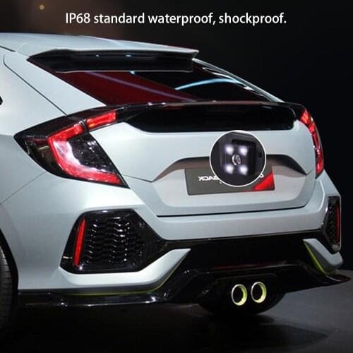 New Rear View Camera CCD HD Universal European Reversing Camera License Plate Frames Night with LED Car Camera Waterproof