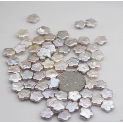 Wholesale 10-12mm Flower Shape Pearls Real Natural Freshwater Loose Pearls No Hole DIY Jewelry, 10pcs/lot