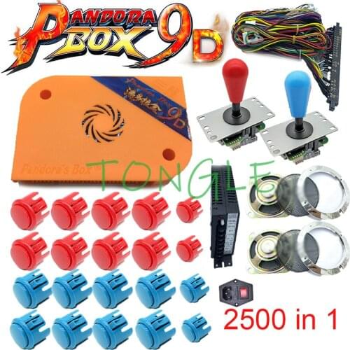 Pandoras Box 9D 2500 in 1 Arcade DIY Kit games Board 2 Players arcade machine VGA HDMI Output For Horizontal Display
