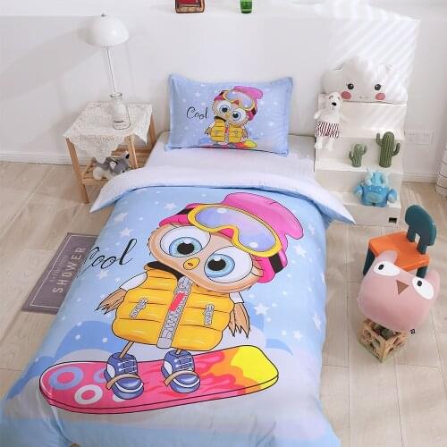 Cartoon Woodpecker Pattern Childrens Room Duvet Cover (including Pillowcase) Single/double/queen 2/3PS Boys And Girls