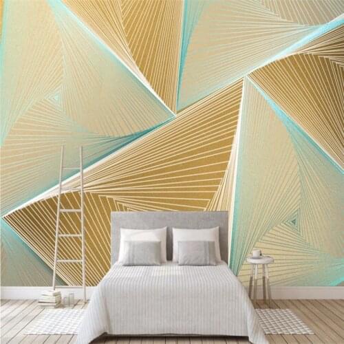 Custom 3d wallpaper Nordic minimalist geometric abstract line cloth background wall - high-grade waterproof material