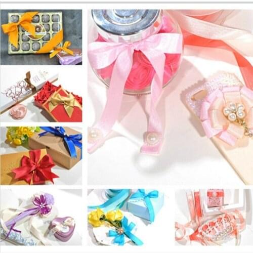25mm High-grade Polyester Gilt Ribbon Wedding Banquet Decoration Christmas and New Year Costume DIY Gift Packaging