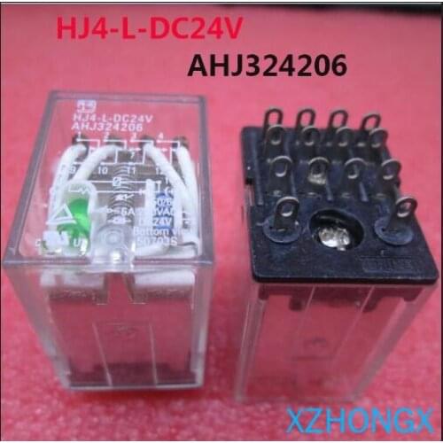 Relay 24 V HJ4-L-DC24V AHJ324206 HJ4L-DC24V DC24V 24VDC 24 V 5A 250VAC 14PIN 10 unids/lote