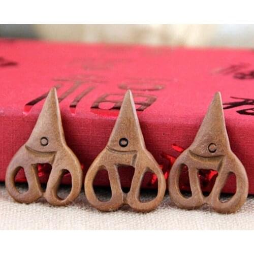 Carving Small Scissors Diy Crafts Delicate Mahogany Sewing Garment Accessories Handmade Manualidades