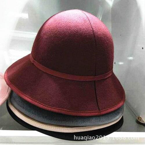 Lady Autumn Winter Fedoras Hat Girls Foldable Woolen Dome Hat Female Basin Hat Fishman Cap Ladys Fashionable Warm Hat B8972