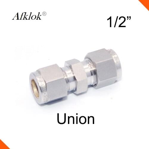 10 pieces/pack Union fitting 1/2" Stainless Steel SS316 Gas Pipe Fittings tubing connector OD threaded