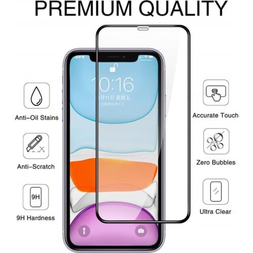 3PCS 9D Tempered Glass Screen Protector For iPhone 12 Pro Max Mini Tempered Glass For iPhone 11 Pro Max 12 MAX Protective Glass