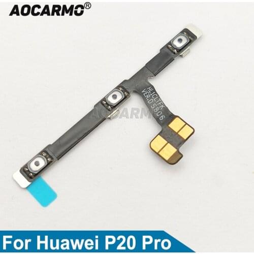 Aocarmo For Huawei P20 Pro Power On Off Volume Button Key Flex Cable Replacement