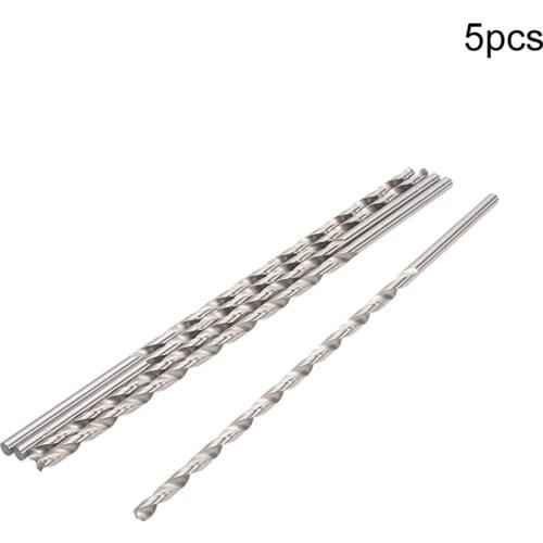 1-5pcs 3-10mm Diameter Twist Drill HSS-4341 Heat Resistant Grinding Process 250mm Length Silver Straight Shank Drill Bits