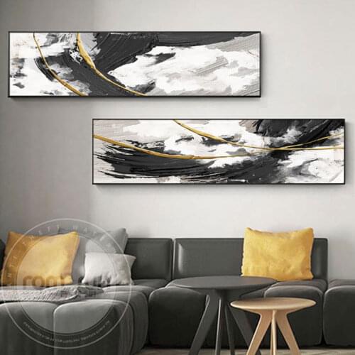 Abstract White Black Wall Art Bedside Posters Modern Strips Posters Prints Wall Pictures for Living Room Bedroom Aisle Homd Deco