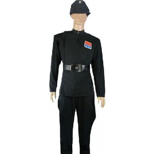 2020 The Imperial Officer Black Uniform Cosplay Costumes For Adults Men Halloween Costumes Custom Made