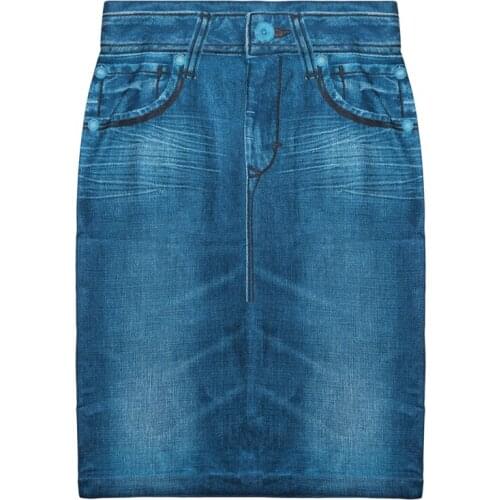 Brand New Woman Denim Skirts Trendy Retro Washed High Waist Female Summer Black Blue Hip Denim Skirt Jeans 2021