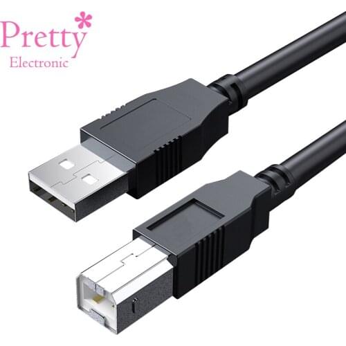 USB 2.0 Printer Cable Male to Male Print Cables Sync Data Cord 1.5m 3m 5m 10m For Scanner Fax Machine printer