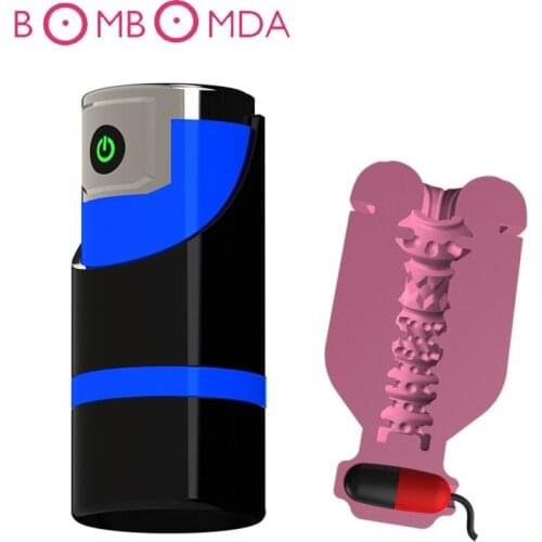 Smart Voice Vibration Realistic Vagina Anal Channel Male Masturbator Pockets Pussy 12 Frequency Adult products Sex Toys For Man