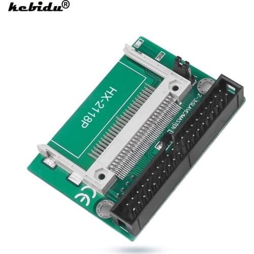 Kebidu 2x CF to IDE Compact Flash Card Adapter Bootable 40 Pin CF to IDE 3.5" HDD Hard Drive Converter Adaptor 3.5" Connector
