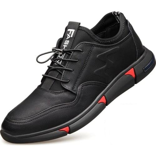 Genuine Leather Casual Shoes Mens Flats Driving Shoes for Men 6cm Height Increased Shoes Mens Leather Casual Sneakers Shoes